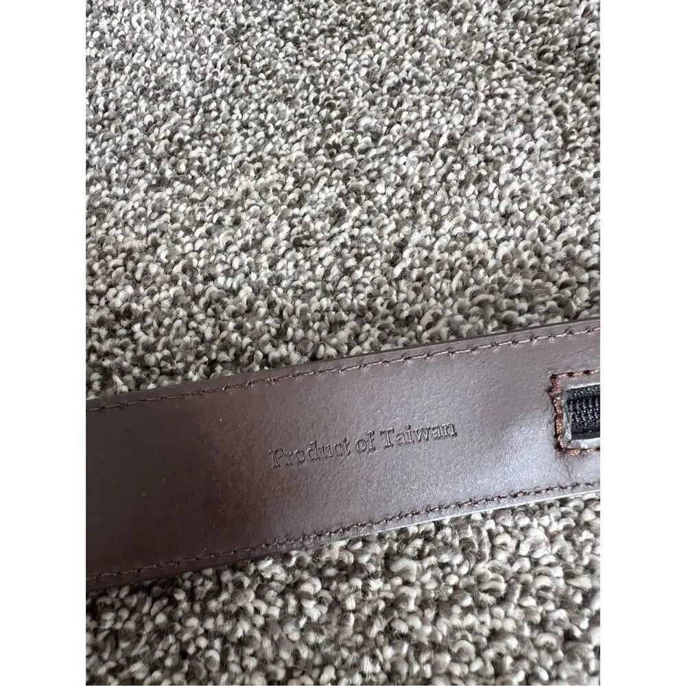 Thomas Bates size 44 Leather Money Belt with Zipper Pocket for Men | Genuine Lea